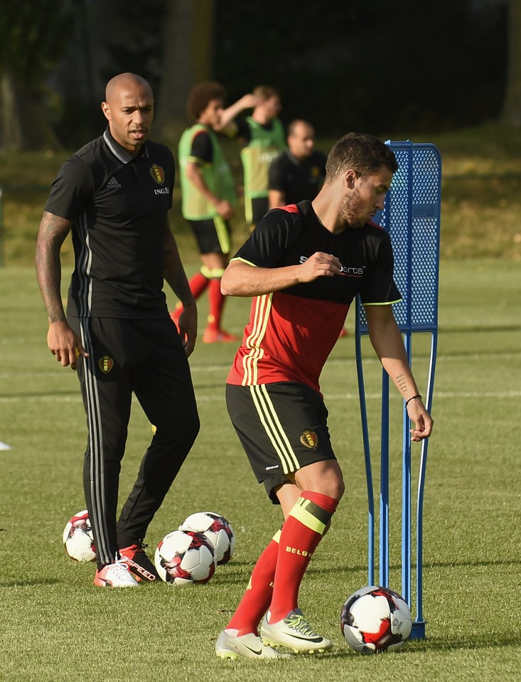  Thierry Henry has been helping Eden Hazard develop his game in his role as Belgium coach