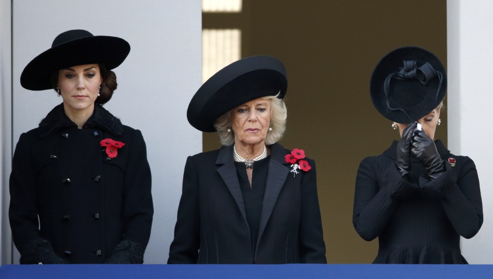  Sophie, Countess of Wessex could be seen crying at the memorial as she watched from the balcony with Kate Middleton and Camilla Parker Bowles