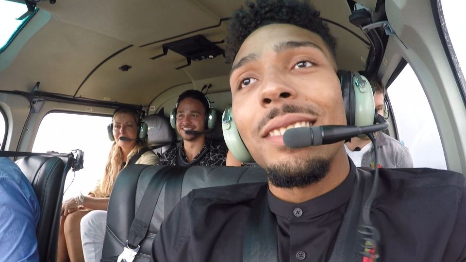  Jordan Banjo got shotgun and travelled next to the pilot