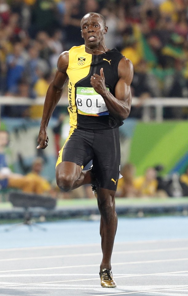  Usain Bolt winning the men's 100m sprint in Rio earlier this year