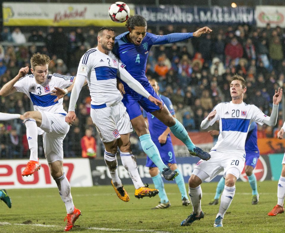  Southampton defender Virgil van Dijk competes for a header