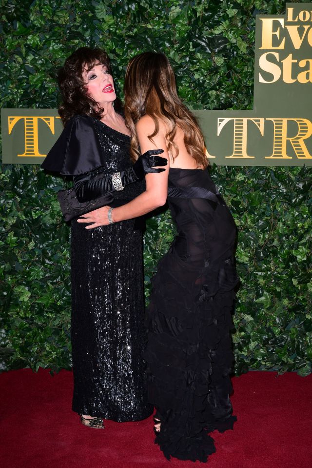  The Royals stars Joan Collins and Liz Hurley had a catch up on the red carpet