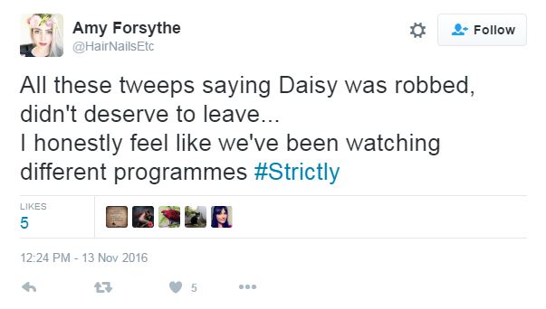  Others felt Daisy deserved to go