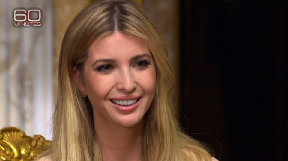  Ivanka, 35, was speaking on CBS' 60 Minutes' Show last night alongside Trump