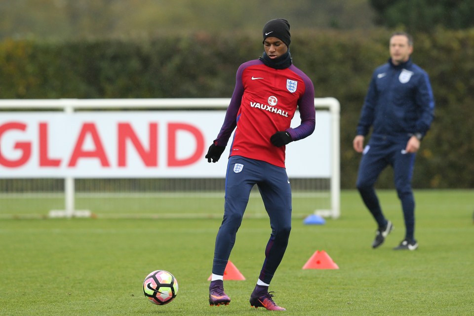  The young England striker is currently on international duty