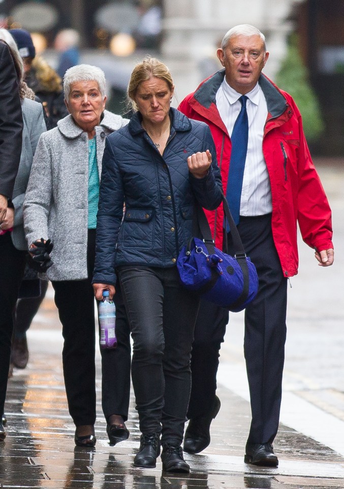 Her mother Jean Leadbeater, sister and father Gordon