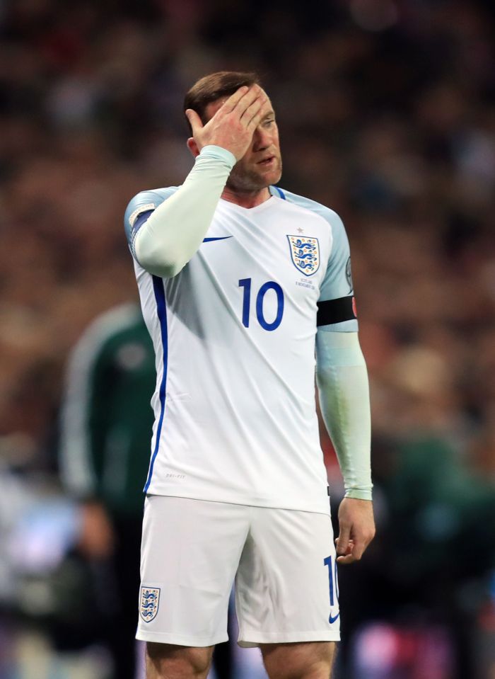  Rooney played the full 90 minutes against Scotland but won't feature against Spain