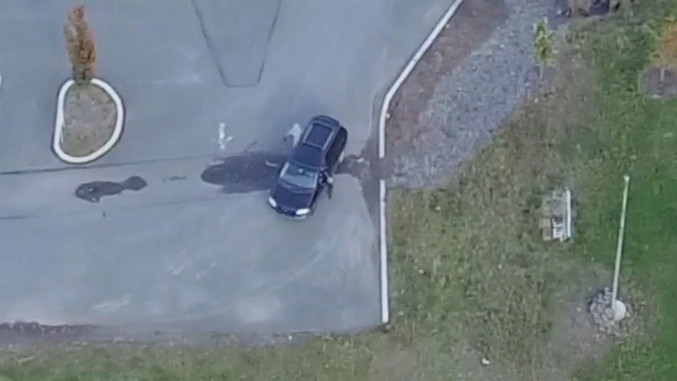  The moment his wife is caught climbing into another man's car