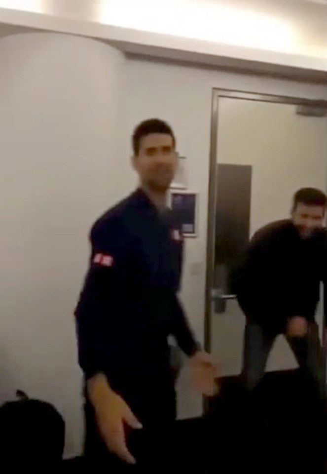  Djokovic and Pique joked around after the Serb's match and played a game of mini-basketball