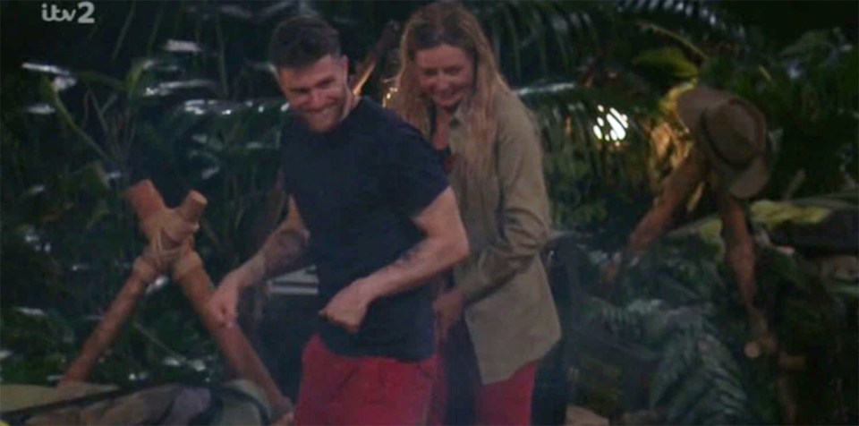  Carol and Joel flirting on I'm A Celebrity