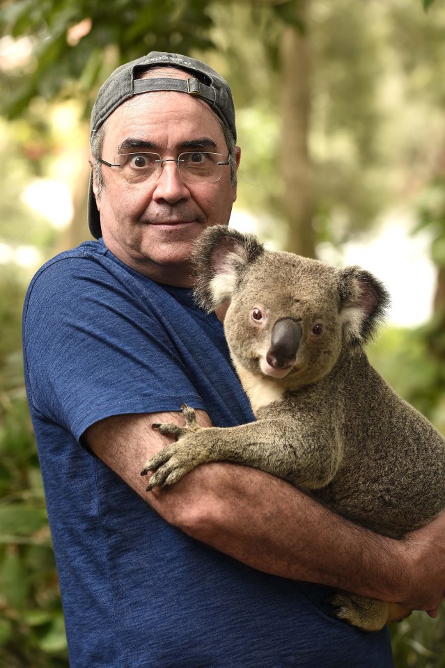  Im a celebrity Get me Out of here Danny Baker at Currumbin Wildlife sanctuary today before entering the jungle.