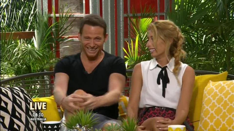  Joe Swash seemed to stumble over his words before a moment of awkward silence ensued