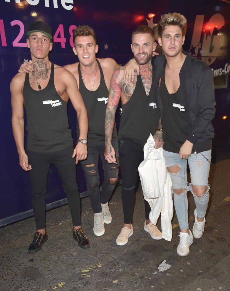  Marty Mckenna, Gaz Beadle, Aaron Chalmers and Billy Phillips make up the show's boys