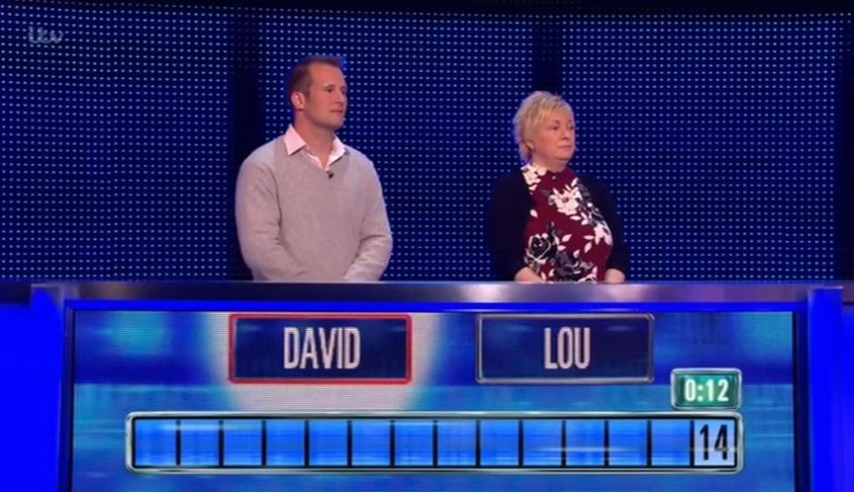  David and Lou were the only contestants left in the final chase