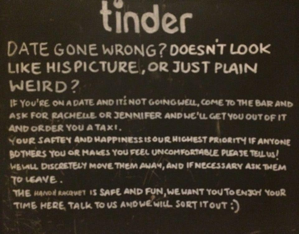  A pub in Wimbledon is offering a Tinder date SOS service to help women escape dodgy hook ups