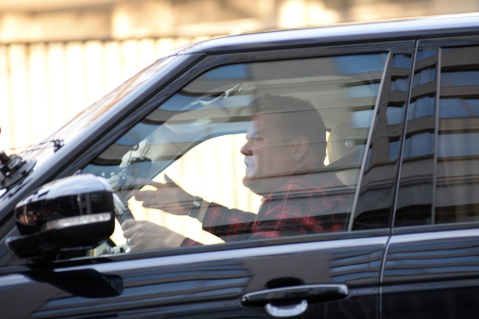  James and Madonna were pictured driving around Central Park West in New York