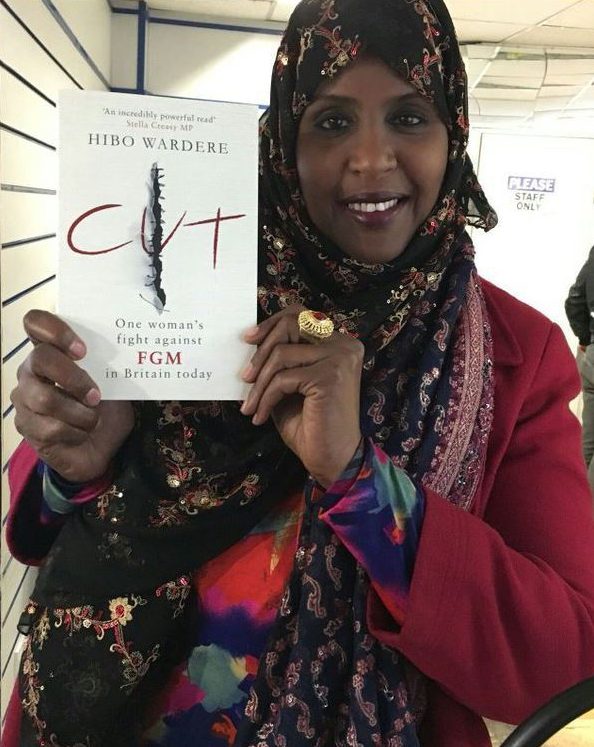  Hibo with her memoir, Cut, which was published earlier this year