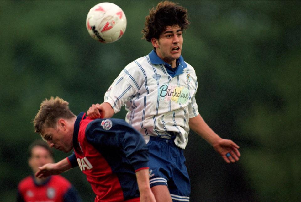 Andy pictured in the 1990s while playing for Bury Town