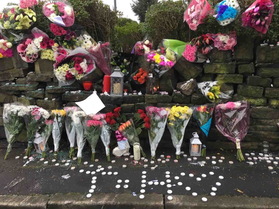  Tributes at the roadside where her accident took place have poured in for the tragic young girl