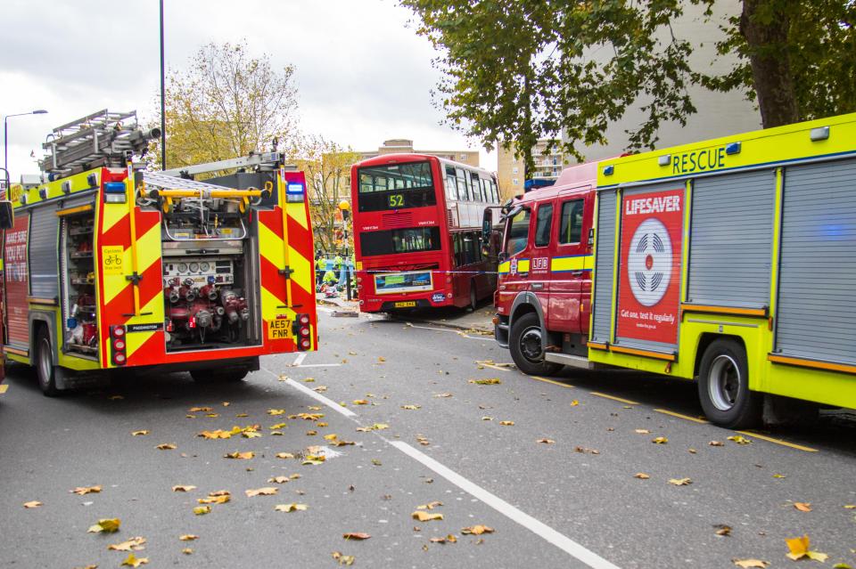  The bus allegedly swerved off the road to avoid crashing into a car at which point it struck the pedestrian