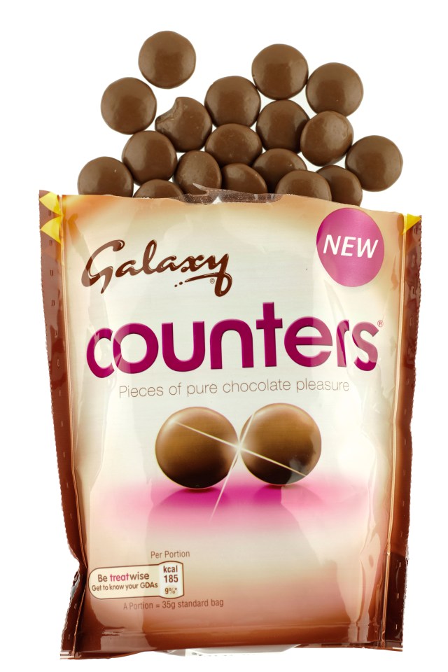  Bags of Galaxy Counters, which are made by Mars, have also reduced in size