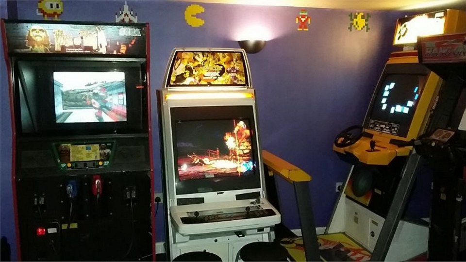 Mat Corne's games room in Stoke-on-Trent is full to the brim with games