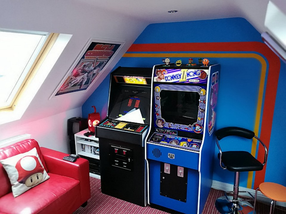 Every corner of the games rooms are filled with pinball machines, arcade games and comfy couches