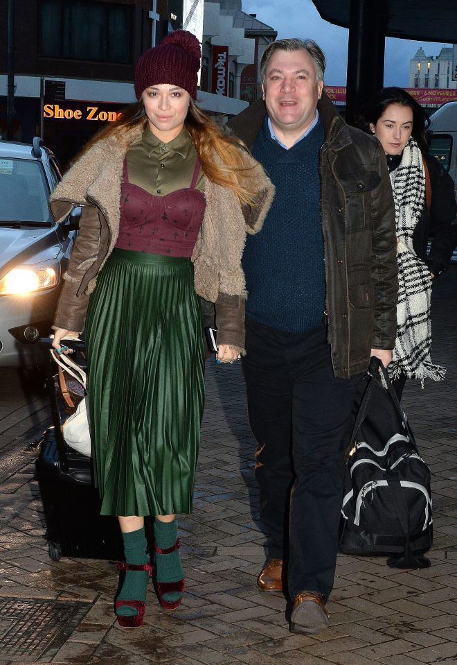  Strictly Come Dancing's Ed Balls and Kayta Jones arrive at the Blackpool Tower Ballroom ahead of this weekend's glittering show