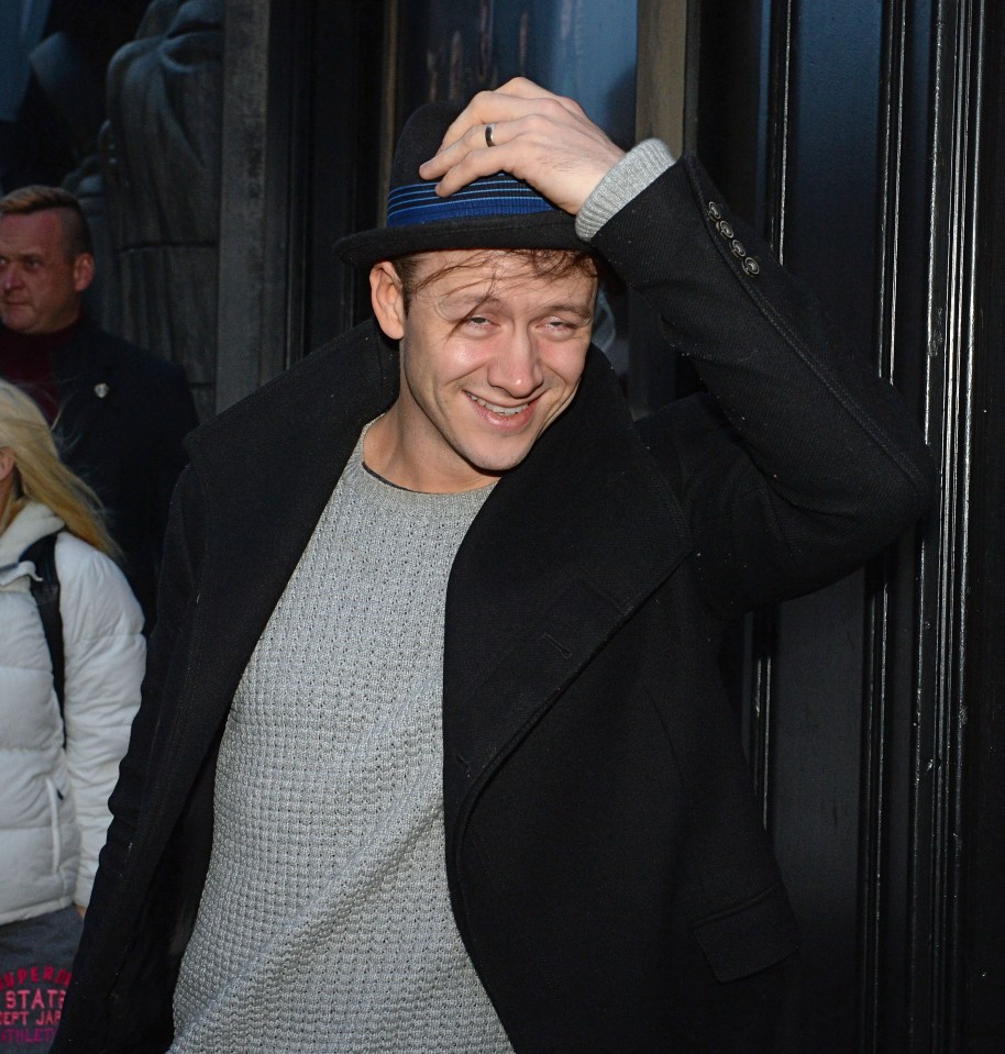  Louise's dance partner Kevin Clifton held onto his hat amid the stormy northern conditions