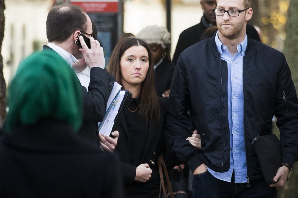  Victim Paige Wooding outside Inner London Crown Court for today's sentencing