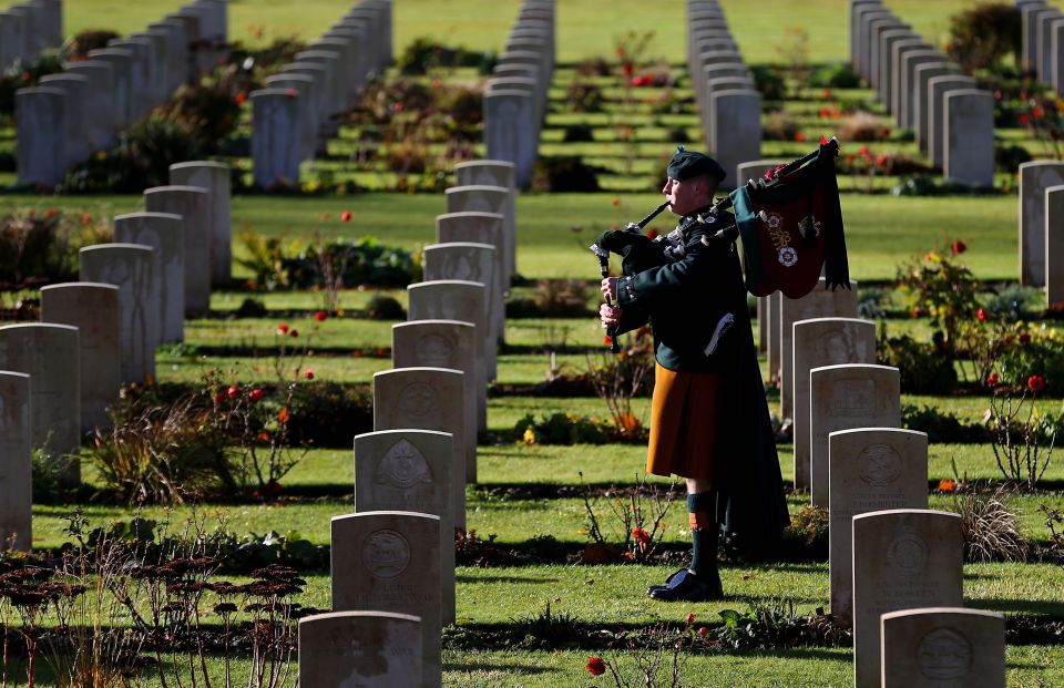  Lance Corporal Richie Spence of the Irish Guards at the 100th anniversary service