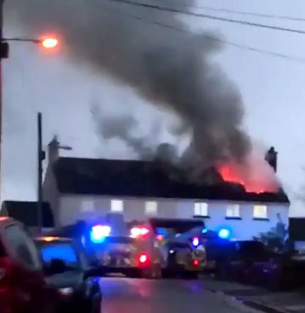 The home in Llandow, Vale of Glamorgan, was quickly consumed by the fire sparked by a lightning strike