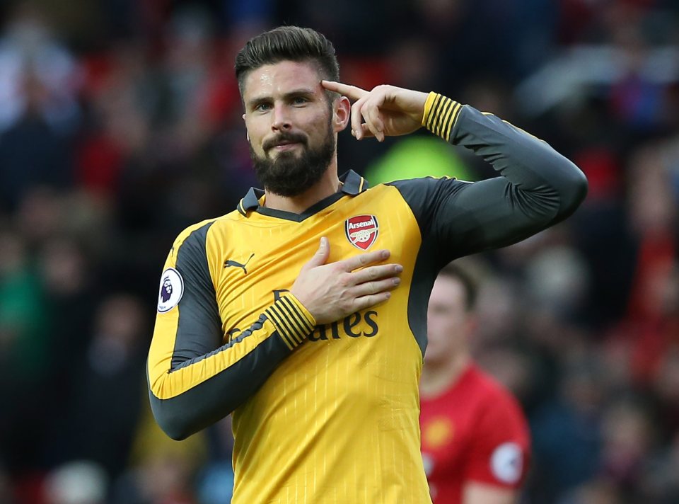  Olivier Giroud could be leaving Arsenal on a free transfer next summer