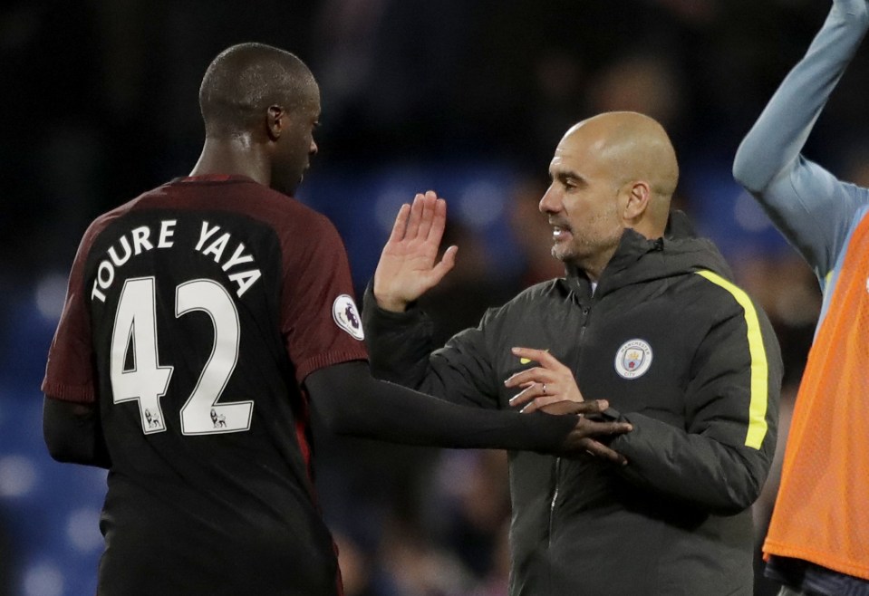  Yaya Toure bagged a brace against struggling Crystal Palace