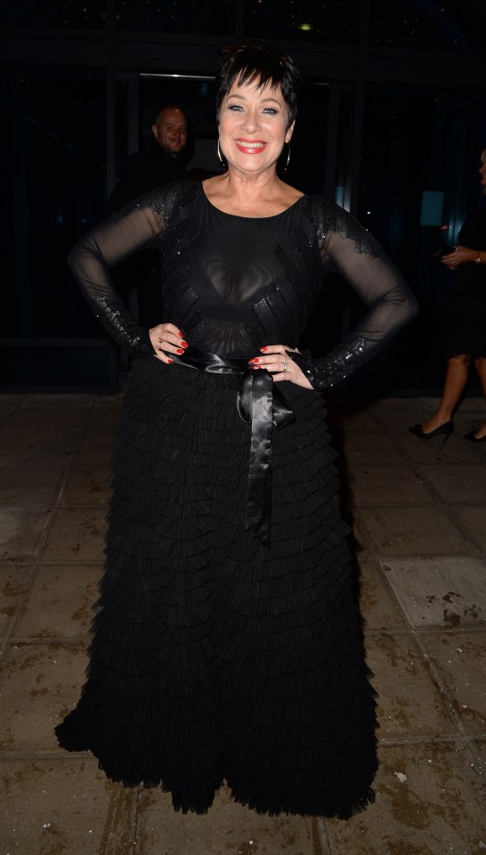  Denise Welch went for a black dress for the occasion