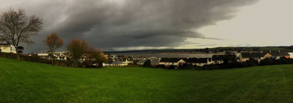  Dark clouds belonging to Storm Angus roll in to Britain's south coast