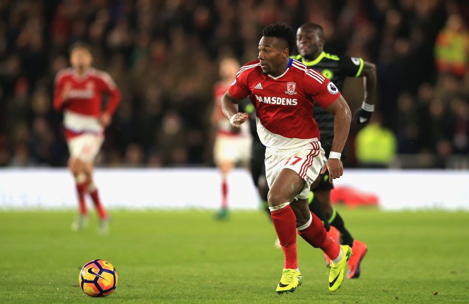  Adama Traore was the standout player for Middlesbrough