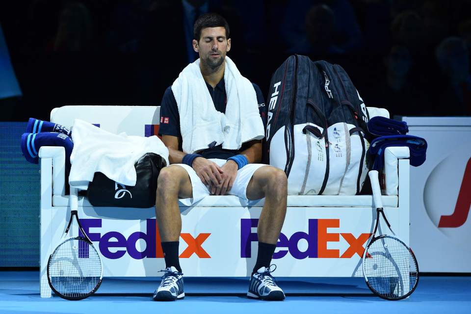  It was a tough day at the office for Djokovic as he lost to Murray and lost any hopes of ending the season as world number one