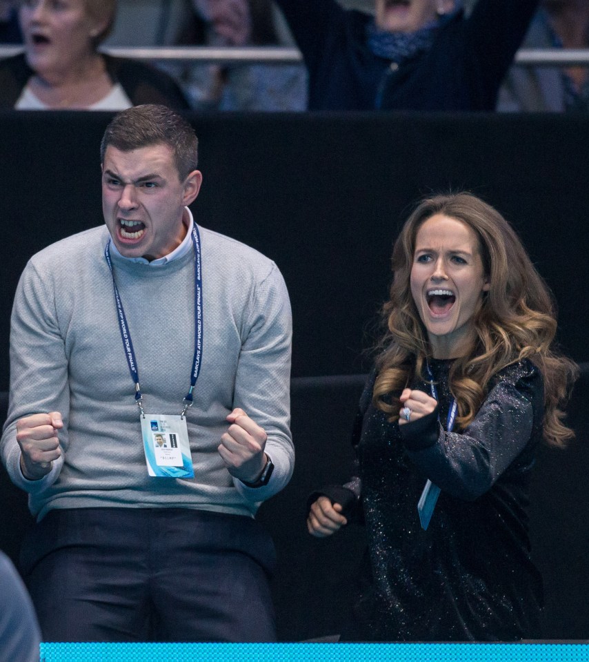  Murray's wife Kim Sears cheers as the star clinches the ATP World Tour Finals title