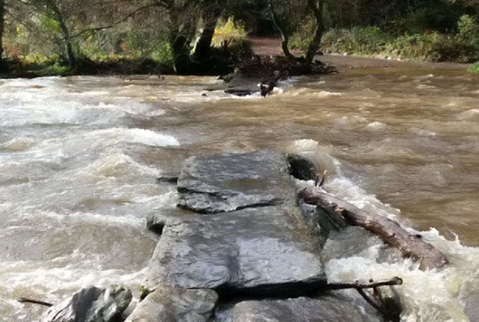  The Ancient clapper bridge destroyed as Storm Angus hits the West Country