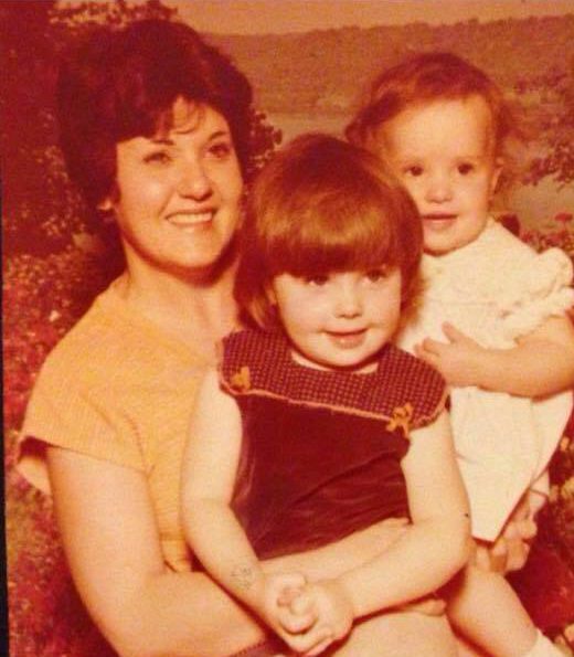 Georgina, pictured with her mum and sister as a youngster, says her family have supported her lifestyle