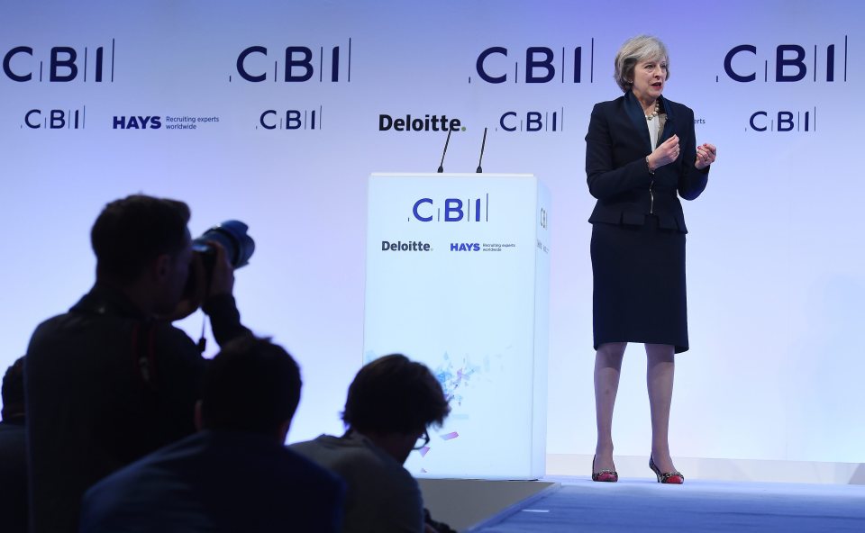  She delivered a speech on Brexit and the British economy at the CBI conference in central London