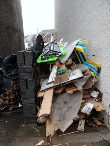  Belongings were damaged in the deluge of rain