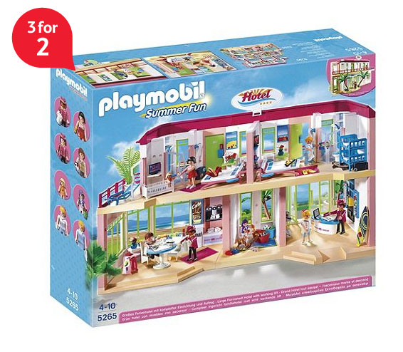  Tesco's toys are on offer at 3 for 2, for example this Playmobil Hotel for just £55