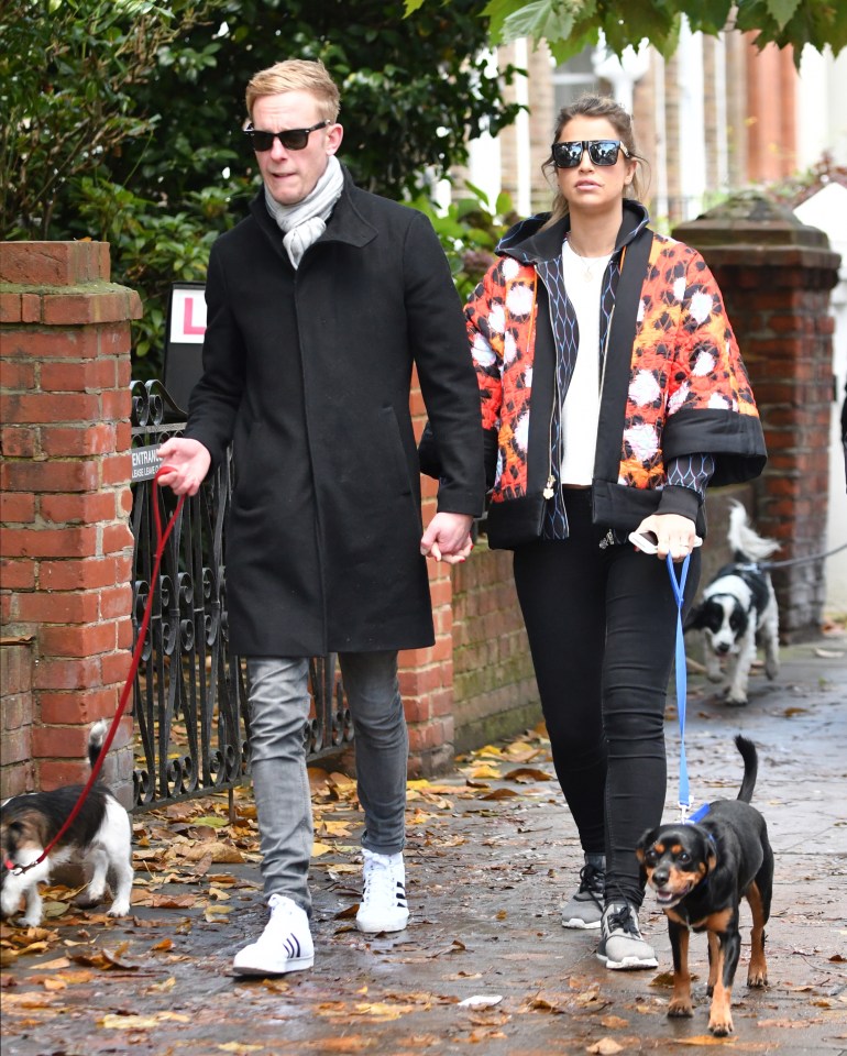 Laurence Fox heads out with his girlfriend Vogue Williams