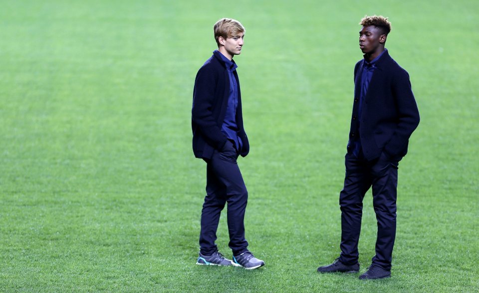  Moise Kean looked cool before the game despite his tender age