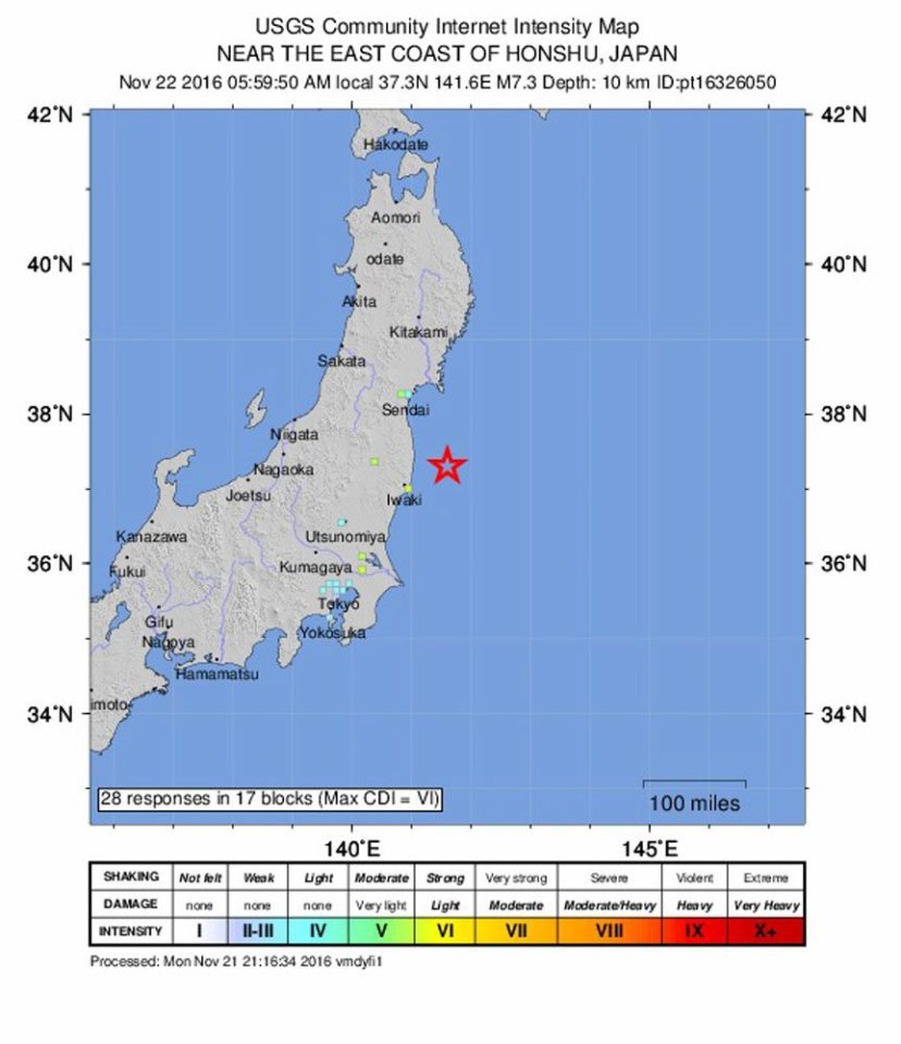  A 6.9 earthquake has caused a tsunami warning in Japan