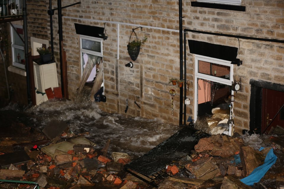  Houses were flooded after a stream in Stalybridge burst its banks