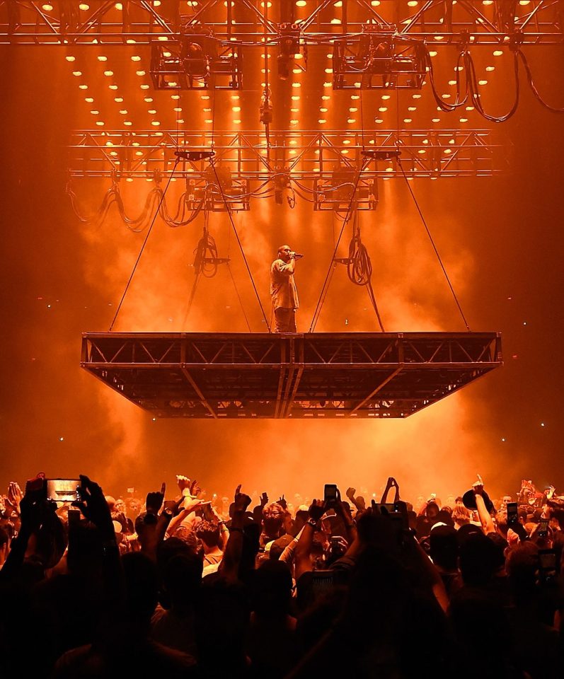  Kanye performs on stage in New York in September while on his Saint Pablo tour