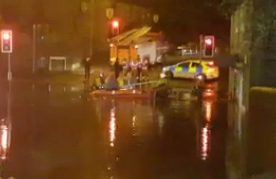  Trapped residents in Stalybridge being rescued by Greater Manchester Fire and Rescue Service